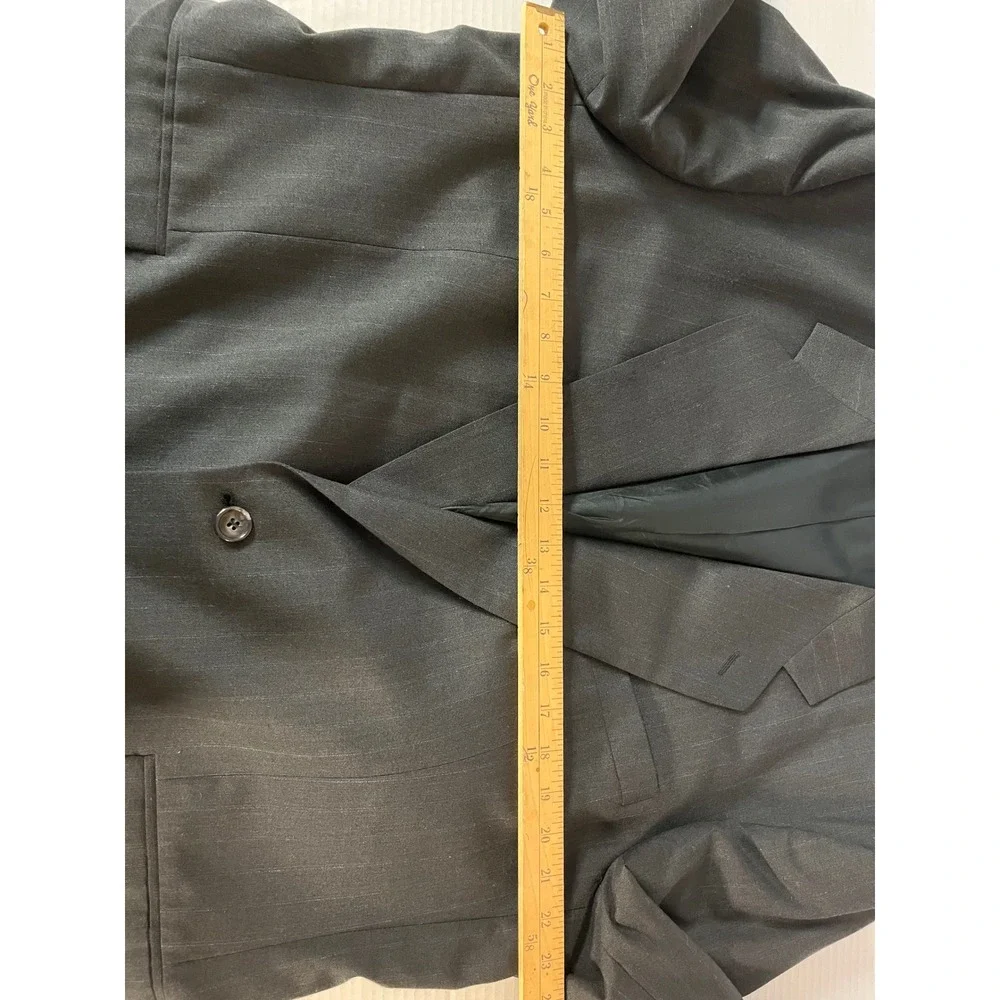 Kilburne and Finch Suit Mens 46L W40 Gray Excellent Wool Blend Pinstripe‎ 2pc